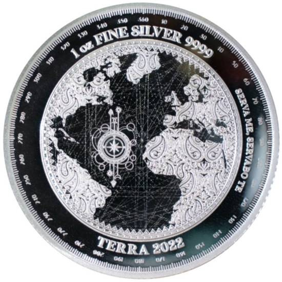 Tokelau: Terra 1 oncia d'argento 2022 Prooflike