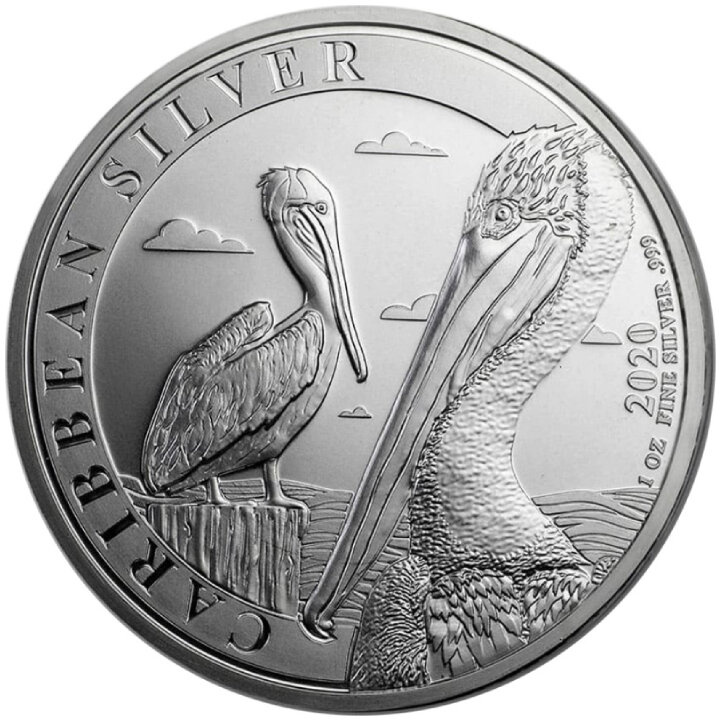 Barbados: Caribbean Pelican 1 oz Silber 2020