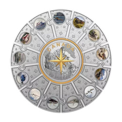 Set Canada: Canadian Passages colorato 14 monete d'argento puzzle 2022 Proof