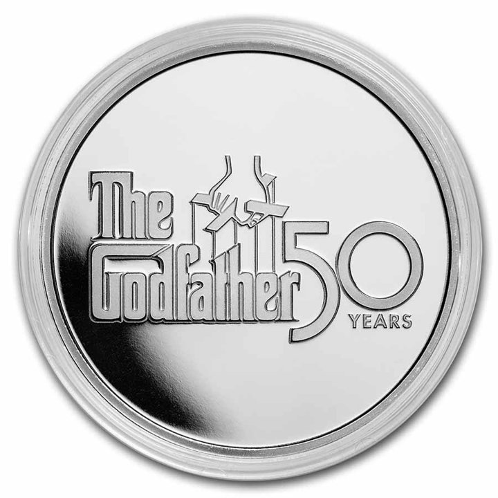 Niue: The Godfather colorato 50° anniversario del film 1 oncia d'argento 2022 Proof