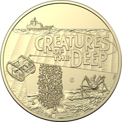 Set of 4 Coins: Creatures of the Deep Aluminum Bronze 2023 Mintmark & Privy Mark