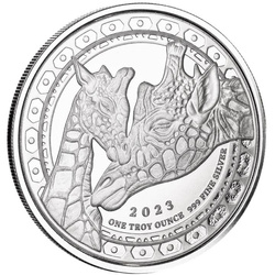 Equatorial Guinea: Giraffe 1 oz Silver 2023
