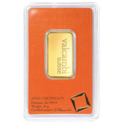 Valcambi 20 g Gold Bar