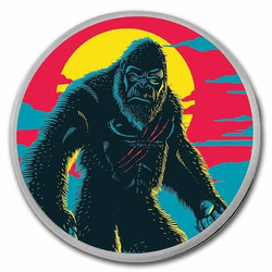 Niue: Zestaw 2 srebrnych monet Godzilla vs. Kong kolorowany 2021