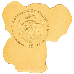 Palau: Elephant 0,5 grammi d'oro Silk Coin
