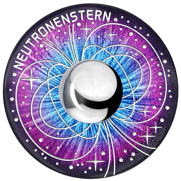 The Uncharted Universe : The Neutron Star colorée 20 euros argent 2023 Proof