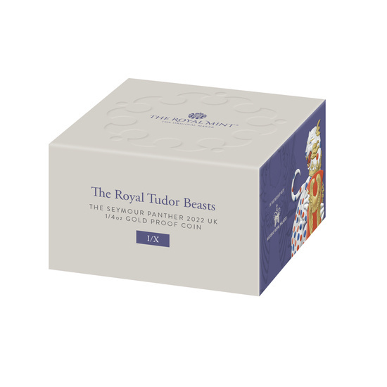 The Royal Tudor Beasts: Seymour Panther 1/4 uncji Złota 2022 Proof