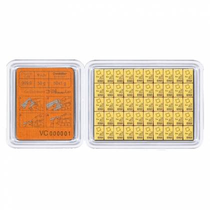 Valcambi 50 x 1 gram zlata CombiBar LBMA GD Refiner