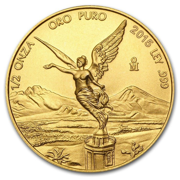 Diosa mexicana de la libertad 1/2 onza Oro 2015