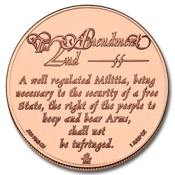 2nd Amendment Skull 1 uncja Miedzi