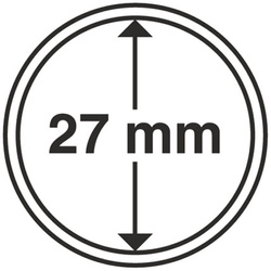 Leuchtturm - Capsulă din plastic pentru monedă 27 mm 100 bucăți