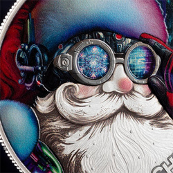 Monedă de argint Cyber Claus 1/2 uncie de argint 2025 Prooflike