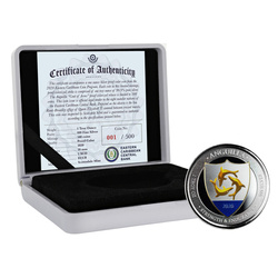 Anguilla: Coat of Arms coloured 1 oz Silver 2020 Proof