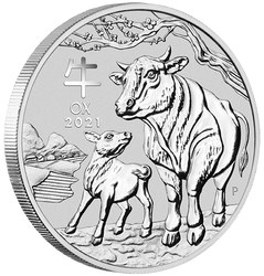 Lunar III: Rok Bawoła 5 uncji Srebra 2021