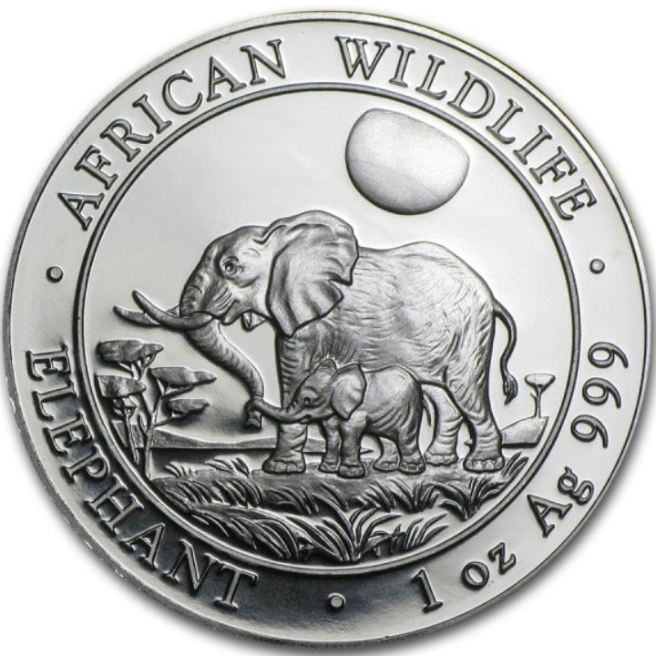 African Wildlife: Słoń Somalijski 1 uncja Srebra 2011