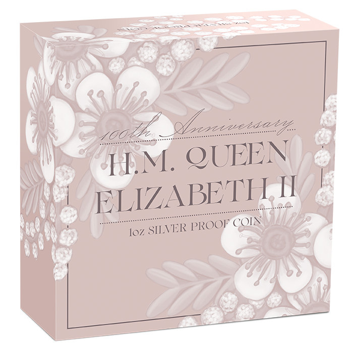 Srebrna Moneta Perth Mint: H.M. Queen Elizabeth II 100th Anniversary 1 uncja Srebra 2026 Proof