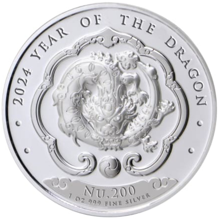 Bután: Año Lunar del Dragón 1 oz Plata 2024