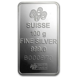 100 gram Bar Silver PAMP Fortuna