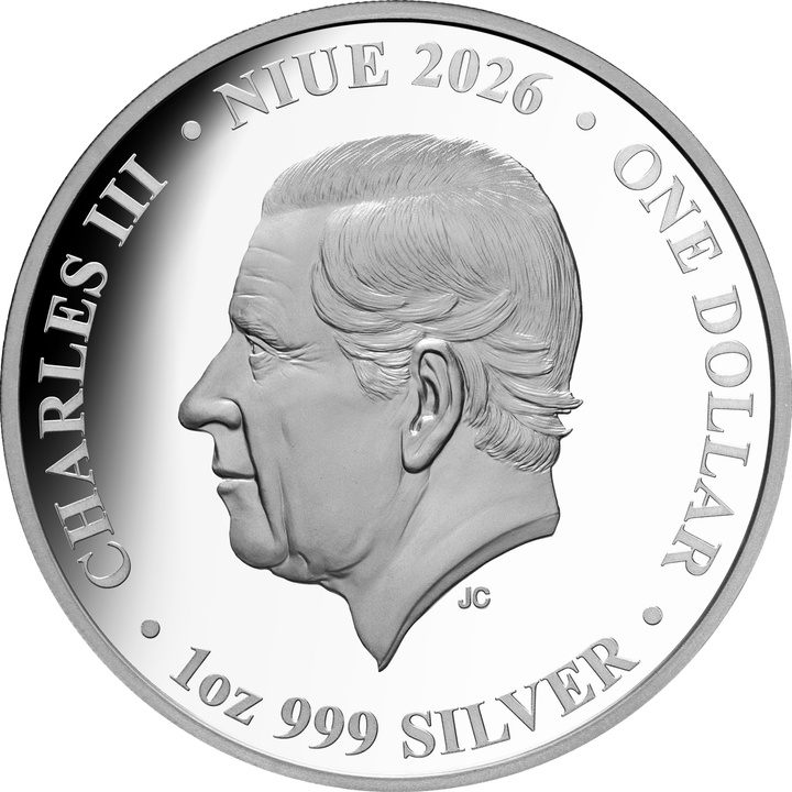 Srebna Moneta Niue: American Lunar Year of the Mustang kolorowany 1 uncja Srebra 2026 Proof