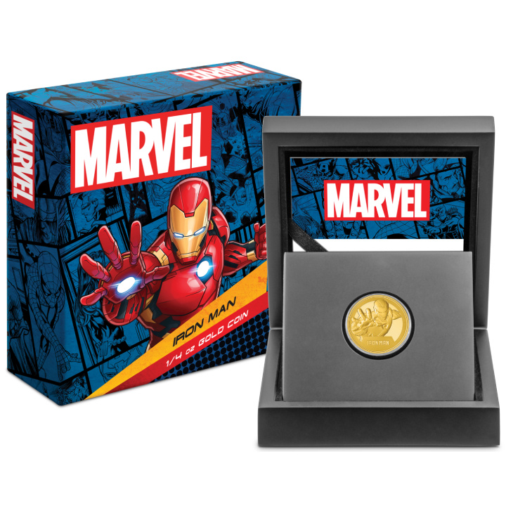 Niue: Marvel - Iron Man 1/4 uncji Złota 2024 Proof