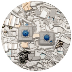 Cook-szigetek: Bucket List – Santorini színes 5 uncia ezüst 2024 Proof