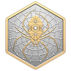 Moneda de Plata Nature's Delight: The Spider dorada 1 onza de Plata 2026 Reverse Proof