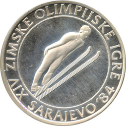 Juego de 15 monedas de plata Yugoslavia: Juegos Olímpicos de Invierno de Sarajevo 1984 Proof