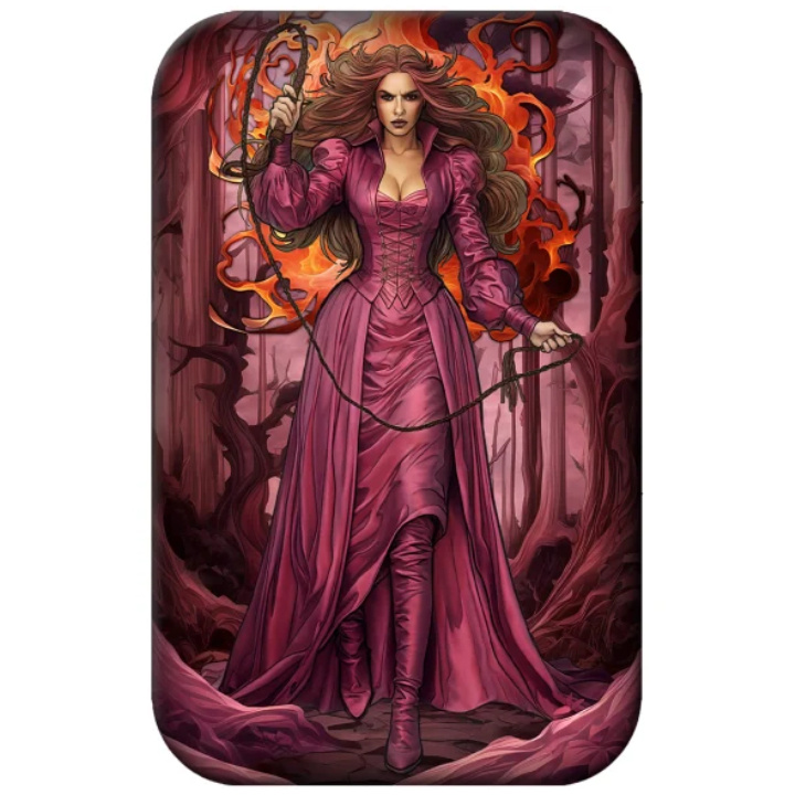 Lingotto Asturmint: I sette peccati capitali - Rabbia colorato 2 once d'argento 2024 Finitura antica