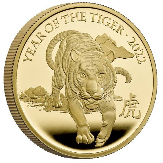 Lunar: Rok tygra 1/4 unce zlata 2022 Proof