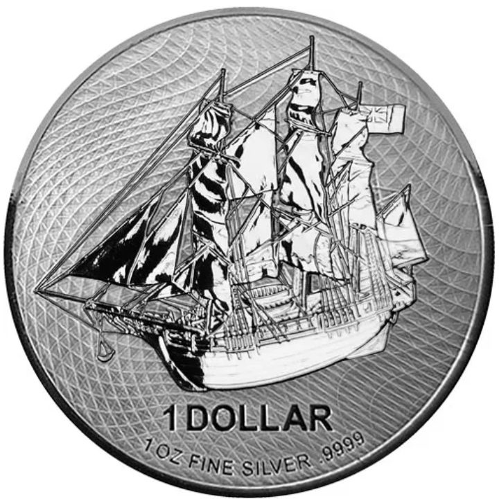 Cook Islands HMS Bounty 1 uncja Srebra 2020