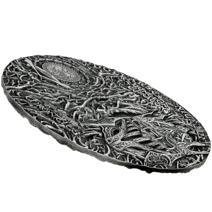 Niue: Dragonlance Chronicles - Dragons of Autumn Twilight coloured 1 oz Silver 2023 High Relief Antiqued Coin