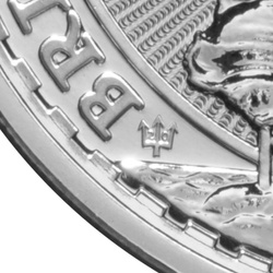 Britannia 1 oz Silber 2017 20th Anniversary Privy NGC Gem Uncirculated First Day of Issue Beschädigte Platte