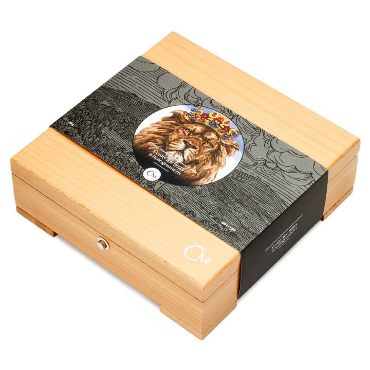 Niue: Leone ceco 3000 grammi d'argento 2023 Proof Hologram