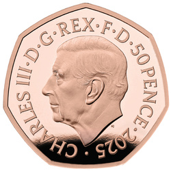 Stories of The Second World War 50p Gold 2025 Proof (Zlatá mince)