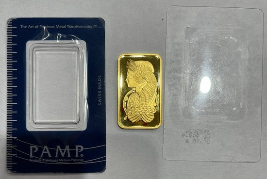 1 oz Gold Bar Pamp Suisse Beschädigte CertiPack