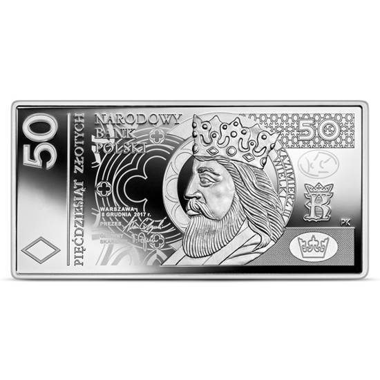 Lengyel bankjegyek forgalomban - ezüstérmék 10 - 500 zł 2022 Proof