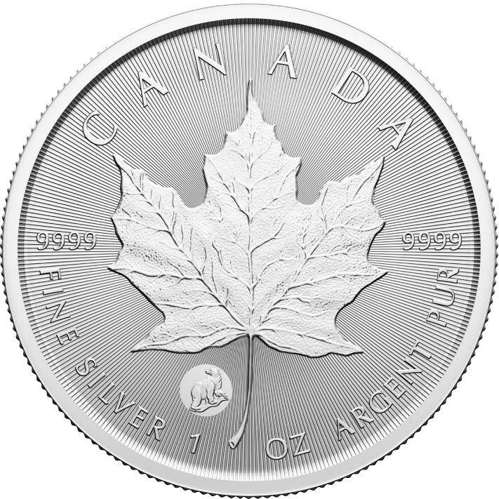 Feuille d'érable canadienne Treasured 1 once d'argent 2024 Polar Bear Privy Mark (First Strikes)
