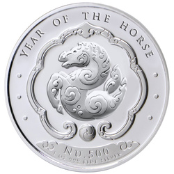 Bután: Año Lunar del Caballo coloreada 1 oz Plata 2026 Proof