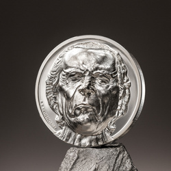 Cook Islands: Striking Heads - The Vexed Man 2 oz Silver 2023 Proof Ultra High Relief
