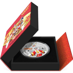 Niue: Looney Tunes Year of the Rabbit – Bugs Bunny kolorowany 3 uncje Srebra 2023 Proof