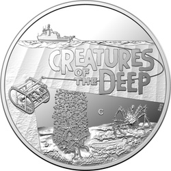 Creatures of the Deep $1 "C" Mintmark Srebro 2023 Proof