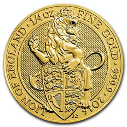 Les bêtes de la reine : Lion d'Angleterre 1/4 once d'or 2016