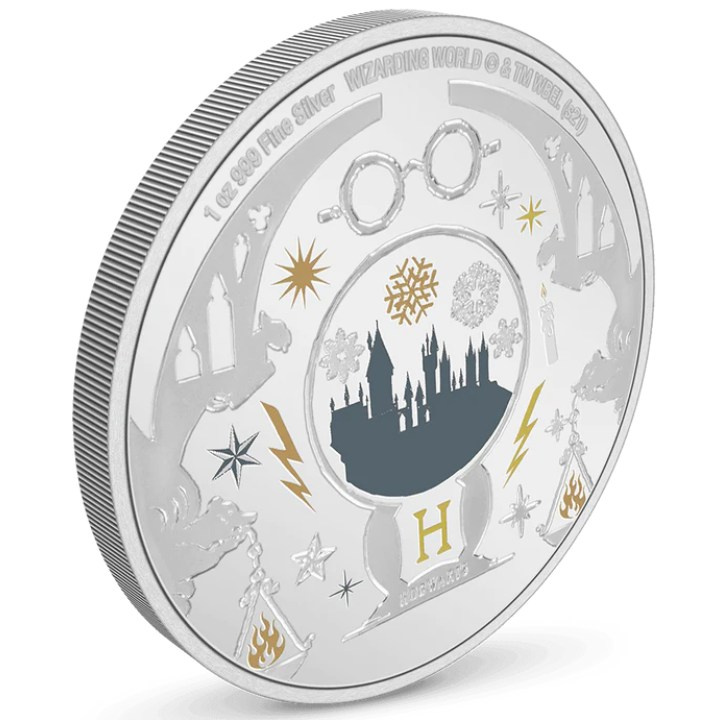 Niue: Harry Potter - Season’s Greetings kolorowany 1 uncja Srebra 2021 Proof
