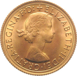 Nagy-Britannia arany sovereign 1968 Állapot II
