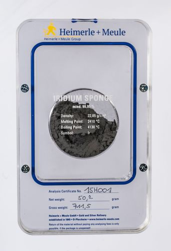 Iridium prášek 50 gramů