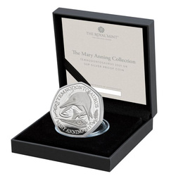 Contes de la Terre : Temnodontosaurus 50 pence d'argent 2021 Proof