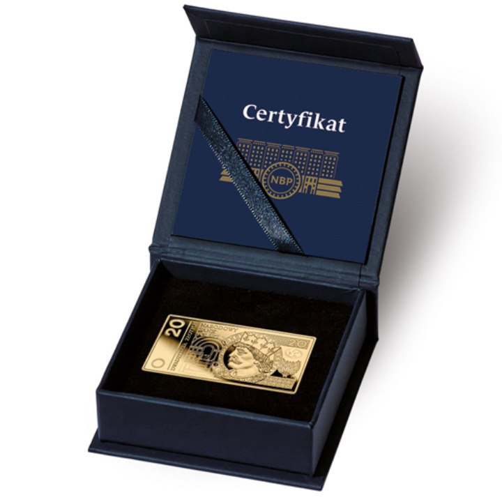 Billetes en circulación polacos - Billete de 20 zloty Gold 2024 Proof