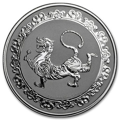 Niue: Animales Celestiales - Tigre Blanco 1 oz Plata 2019