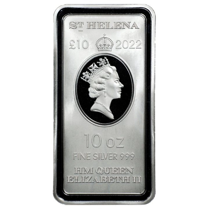 Coin Bar St. Helena Standing Britannia 10 oz Silver 2022