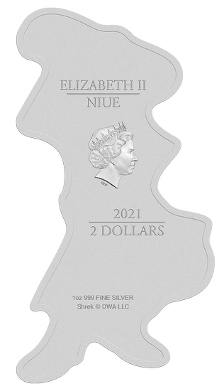 Niue: Gato con botas de color 1 oz Plata 2021